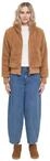 Mazine Faux-Fur Blouson - Damen Kunstfelljacke, Gr&ouml;&szlig;e:XS, Farbe:fawn