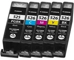 Canon CLI-526 BK/C/M/Y Tinte + Fotopapier Value Pack, Standardertrag, Schwarz, Cyan,