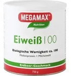 MEGAMAX Nutrition Eiwei&szlig; 100 Pulver Erdbeer-Geschmack, 750 g Pulver