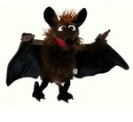 Living Puppets Handpuppe "Gaston die Fledermaus" - Braun