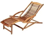 Casaria&reg; Sonnenliege Klappbar mit Fu&szlig;st&uuml;tze abnehmbar inkl. Kissen Wetterfest Holz