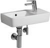 Geberit Handwaschbecken RENOVA COMPACT 500 x 250 mm, mit Überlauf, Ablagefläche