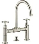 hansgrohe Zwei-Griff-Waschtischarmatur 220 Axor Montreux A 175mm, m Kreuz,
