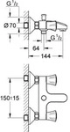 Grohe Costa Zweigriff-Wannenbatterie chrom - 25450001
