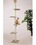 Cat Dream Katzenkratzbaum, Kratzstamm, Kratzturm, Kratzbaum raumhoch, in beige,
