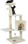 Lionto Katzenbaum Kletterbaum BeigeWei&szlig; Kratzbaum 112cm Gro&szlig; - Beige/Wei&szlig;