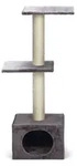 Karlie Smaragd Kratzbaum - Pl&uuml;sch/Sisal - Grau - 35x35x103 cm - Grau
