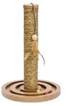 Karlie 560146 Kratzbaum Seegras mit Spielzeug H: 44cm&oslash;:30cmBrigitte - Gold