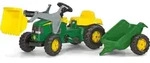 rolly toys Kid John Deere Trettraktor mit Schaufellader und Anh&auml;nger, Ma&szlig;e:
