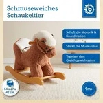 Bieco Pl&uuml;sch Schaukeltier Pferd 60 cm | Kinder Schaukelstuhl mit Sicherheitsgurt 