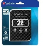 Verbatim Portables Festplattenlaufwerk Store 'n' Go USB 3.0, 2 TB, Schwarz, 2...