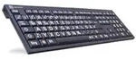 Logickeyboard XL Print, USB, QWERTZ, verkabelt, Schwarz, 1,5 m, 2 St&uuml;ck - Schwarz