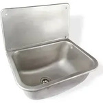 Haas Edelstahl Ausgussbecken "Anita" Waschbecken mit Spritzschutz - Silber