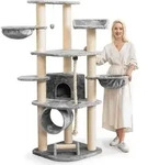 HAPPYPET Kratzbaum f&uuml;r Katzen gro&szlig; 181 cm hoch - Stabiler Kletterbaum...