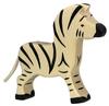 Holztiger - 80153 - Zebra, klein, Holz, 11,3cm x 2,4cm x 11,2cm