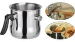 Milchtopf Simmertopf 1,2 Liter Doppelwandig - Silber
