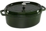 Staub La Cocotte 33cm oval, Basilikum-gr&uuml;n, Gusseisen - Gr&uuml;n