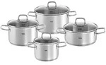 Fissler Viseo Edelstahl Topfset 4-teilig mit Glasdeckeln, Induktion, f&uuml;r alle