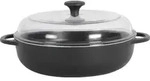 K&uuml;chenprofi Bauernpfanne mit Glasdeckel PROVENCE, 3,25 l, Schwarz, Keramik, Gas,