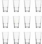 Leonardo Event Stapelbecher 12er Set, Longdrinkglas, Trinkglas, Wasserglas, Glas, 330