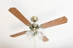 Deckenventilator mit Beleuchtung und Zugketten Princess Trio 105 cm Messing antik -