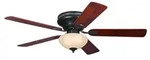 Deckenventilator mit Beleuchtung und Zugketten Everett Espresso 132 cm - Braun