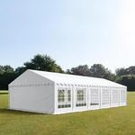 TOOLPORT Partyzelt Festzelt 6x12 m Garten-Pavillon PVC Plane 700 N in wei&szlig;
