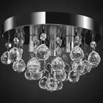 vidaXL Kronleuchter Deckenleuchte Kristall Design L&uuml;ster Chrom - Transparent