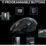 Logitech G 910-004617, Rechts, Optisch, USB Typ-A, 12000 DPI, 1 ms, Schwarz - Schwarz