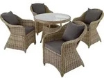 tectake&reg; Aluminium Rattan Sitzgruppe Z&uuml;rich wetterfest und UV-best&auml;ndig -