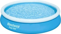 Schwimmbad 57273-Blau, Schwimmbad Bestway runder aufblasbarer Fast-Set-Pool -...