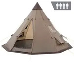 CampFeuer Tipi Zelt Spirit f&uuml;r 4 Personen, 3000 mm Wassers&auml;ule, Braun, Indianerzelt