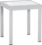 Merxx Balkontisch ausziehbar 65/130 x 65 cm - Aluminiumgestell Silber mit matter