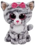 TY Beanie Boo regular 15 cm Kiki Grey Cat - Grau/Wei&szlig;