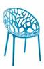 CLP 4er Set Stuhl Hope stapelbar und mit modernem Design, Farbe:blau