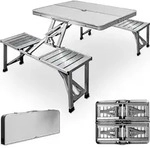 CASARIA&reg; Klapptisch mit St&uuml;hlen Wetterfest Klappbar Campingtisch-Set Gartentisch