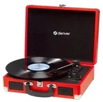 Denver VPL-120 USB-Plattenspieler im Koffer-Design mit eingebauten Lautsprechern -