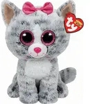 Ty Spielwaren Beanie Boo Katze Kiki grau, 24cm Kuscheltiere Katzen Teddies &