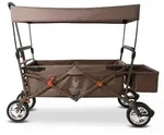 FUXLIFE by FUXTEC Bollerwagen FX-CT500 Braun - faltbar mit Sonnendach |...