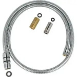 Hansa Schlauch, 1200 mm, Chrom, M20x1,5xM14x2, f&uuml;r Armaturenmontage, 1 Stk. - Silber