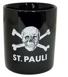 FC St. Pauli - Kaffeebecher Totenkopf - schwarz - Schwarz