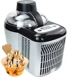 Syntrox Germany Eismaschine mit Kompressor 90W 0,7L schwarz silber - Silber