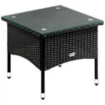 CASARIA&reg; Polyrattan Beistelltisch 50x 50x 45 cm H&ouml;henverstellbare F&uuml;&szlig;e 5mm