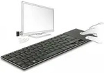 DeLOCK 12454, Touchpad, Jede Marke, Schwarz, Aluminium, Kabelgebunden, Mikro-USB -
