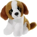 Heunec 275874, Spielzeug-Hund - Braun/Wei&szlig;