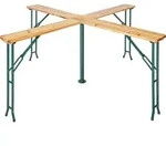 tectake&reg; Stehtisch Quattro klappbar und standfest 241 x 241 x 103 cm - Braun