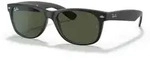Ray-Ban New Wayfarer RB2132 622/58 Polarized Sonnenbrille Uni Schwarz - Schwarz