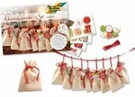 FOLIA Adventkalender Bastelset natur - Bunt