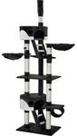 tectake&reg; Kratzbaum Hansi 243 bis 260 cm inklusive 2 Treppen, 2 Spielb&auml;llen,
