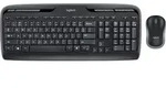 Logitech MK330, Standard, Kabellos, RF Wireless, QWERTY, Schwarz, Grau, Maus
